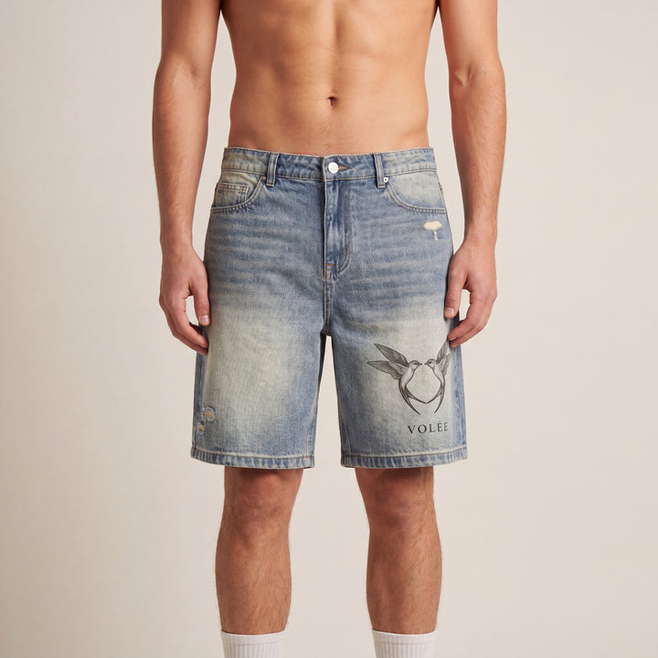 The Faded Denim Short